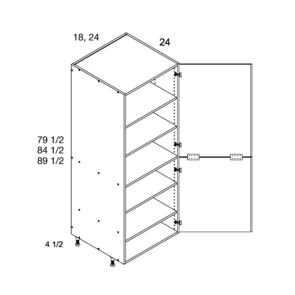 Cabinet diagram — Tall Cabinet – T2489