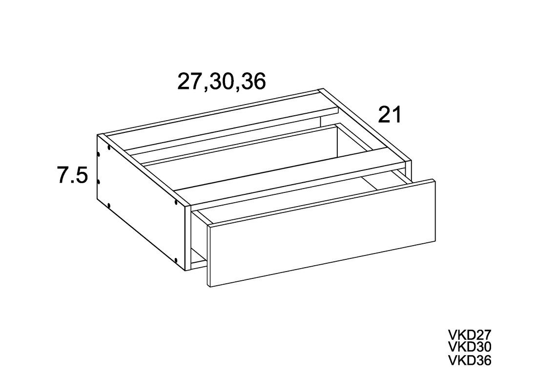 Cabinet diagram — Vanities - VKD27