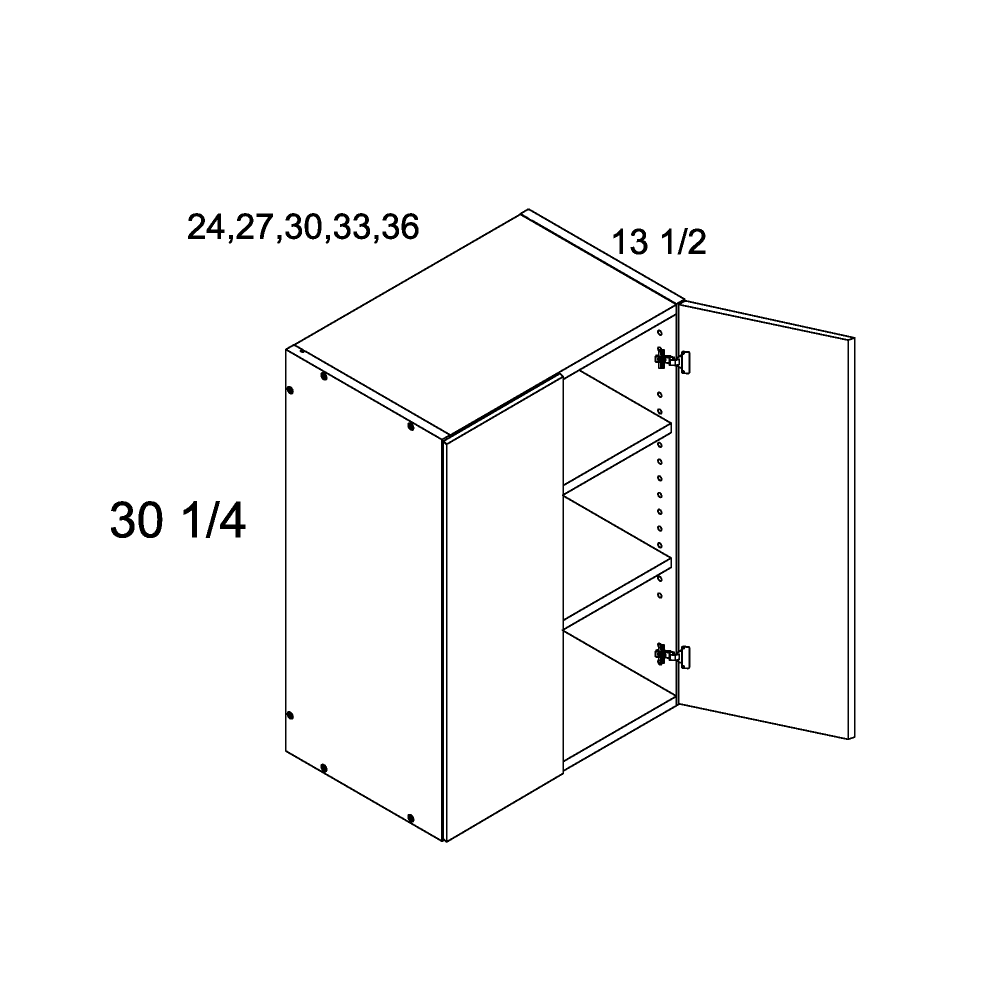 Cabinet diagram — Wall Cabinet – W3330