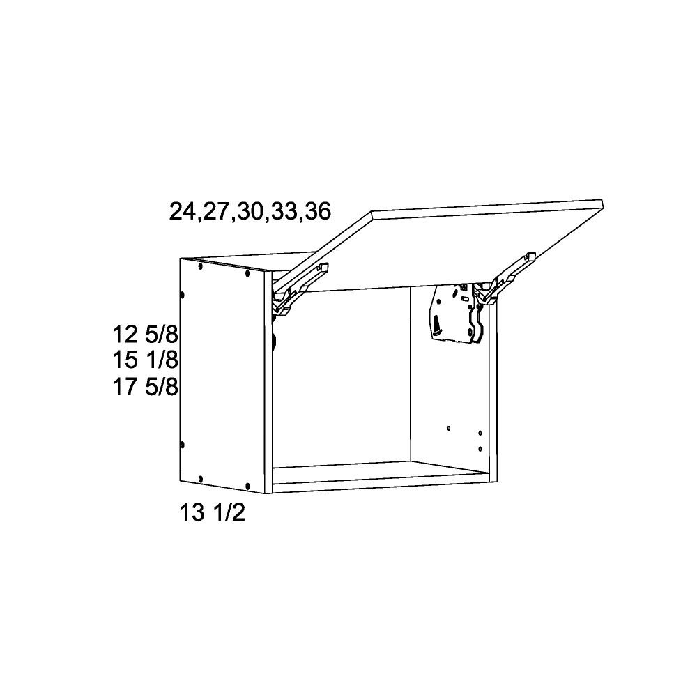 Cabinet diagram — Wall Cabinet – WFD3015-BLUM