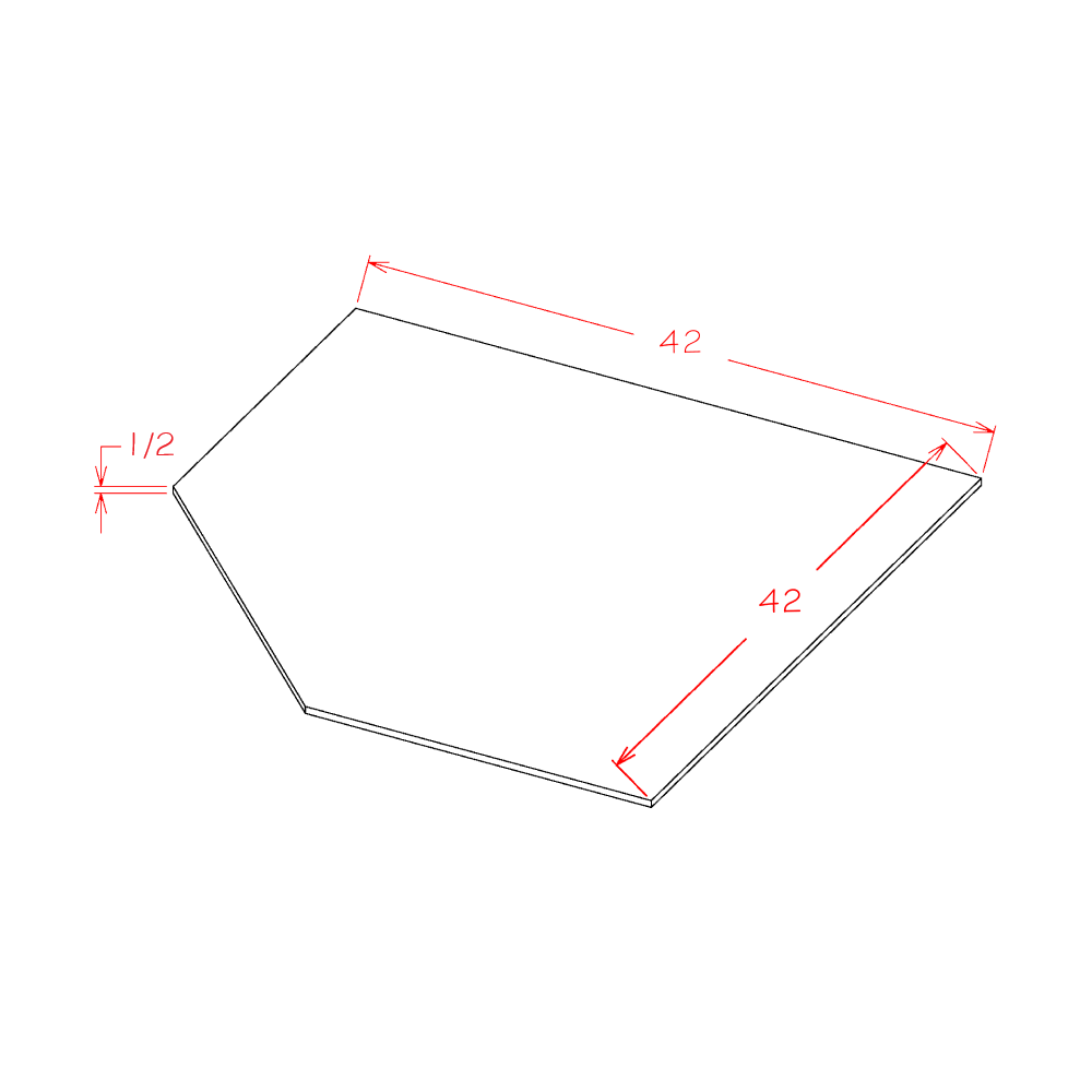 Diagonal Corner Sink Base Floor component diagram, UV-SBF4242