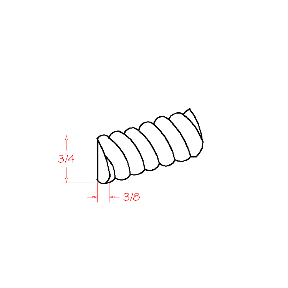 Saddle-ROPE:Cut84 dimension diagram