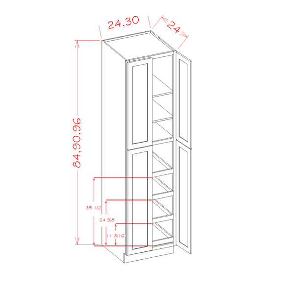 EW-U3096244RS cabinet diagram