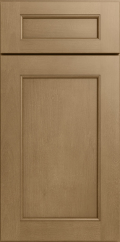 Haven Ridge door sample, five-piece recessed panel in Ridge finish
