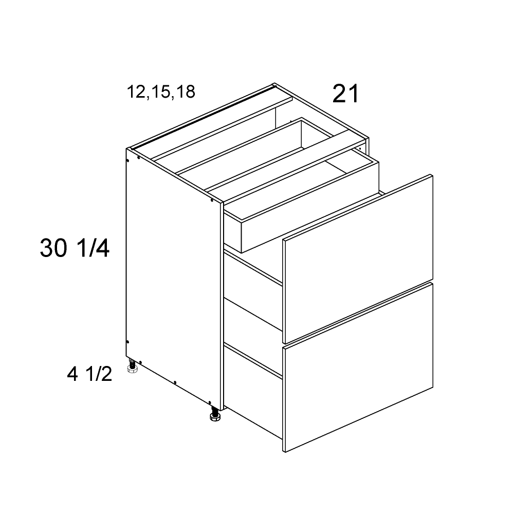 Cabinet diagram — Vanity Cabinet - 2VDBID15
