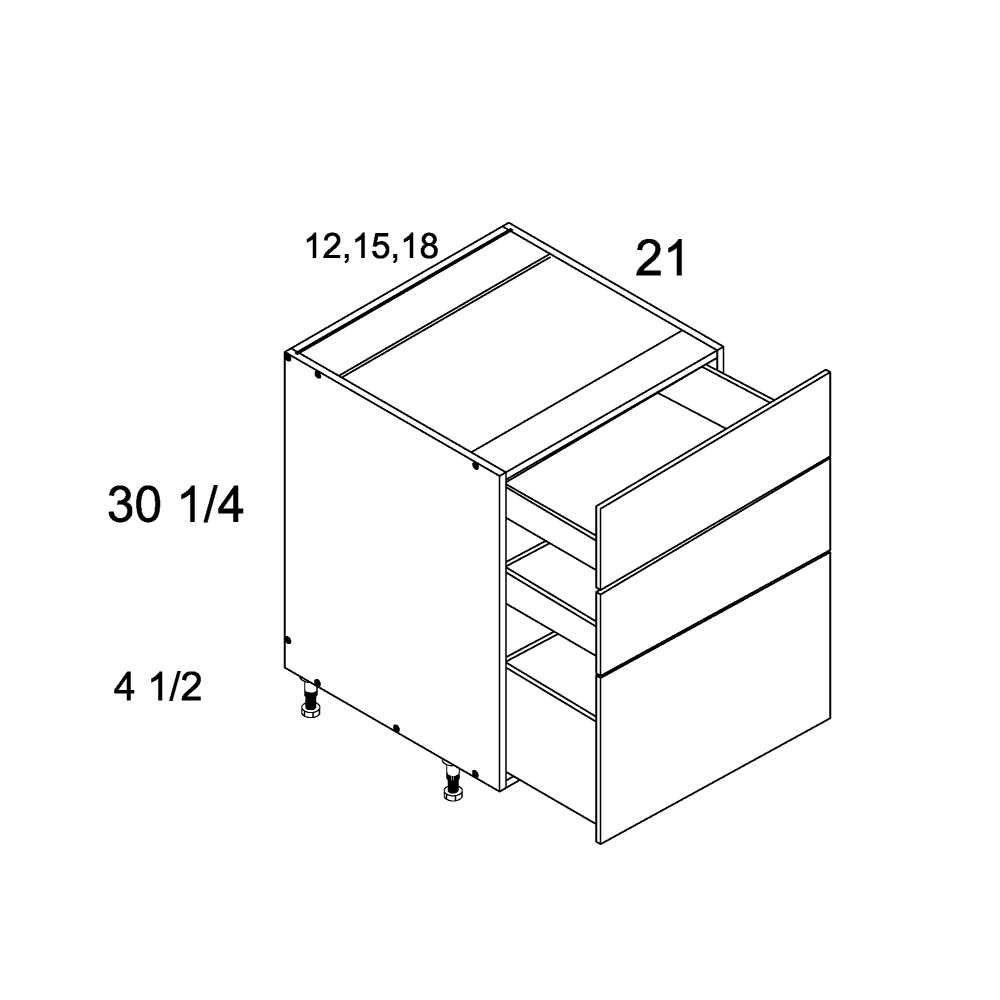Cabinet diagram — Vanity Cabinet - 3VDB18
