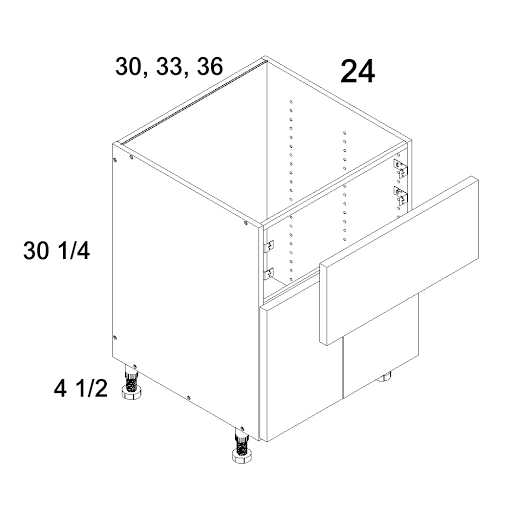 Cabinet diagram — Farm Sink Base – FSB30