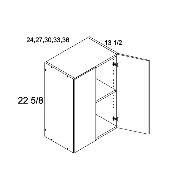 Cabinet diagram — 22-5/8 in H Double Door Wall Cabinet – W3323