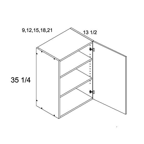 Cabinet diagram — Wall Cabinet – W1535