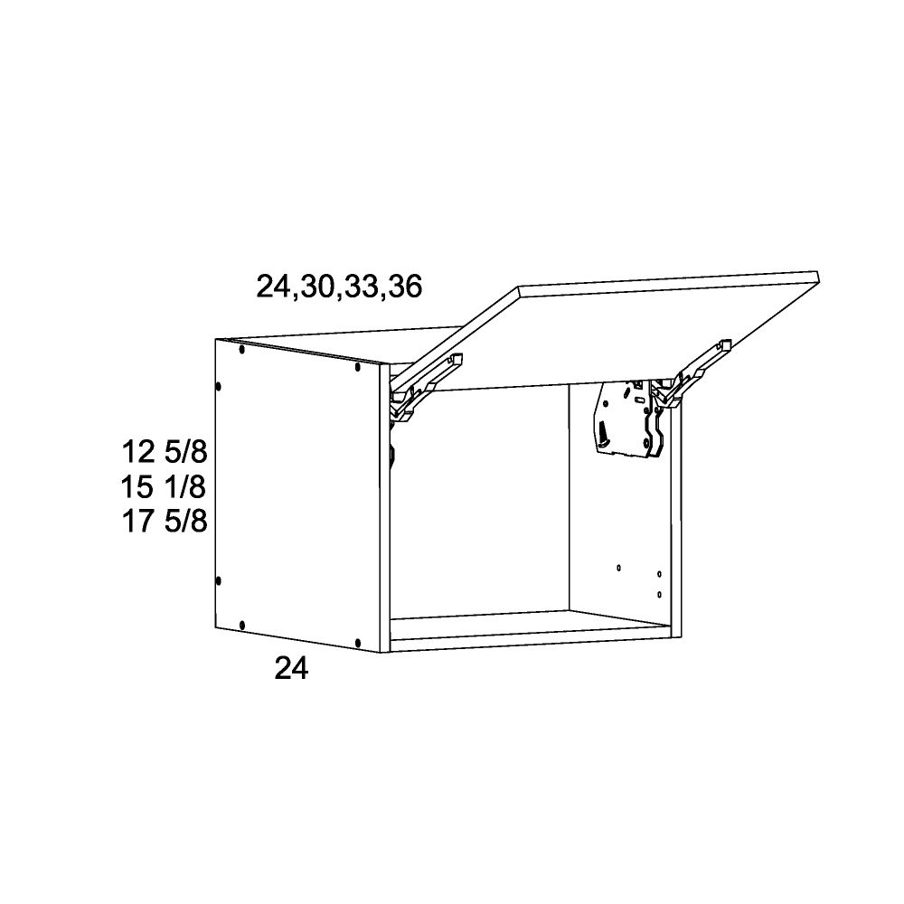 Cabinet diagram — Wall Cabinet - WFD361524-BLUM