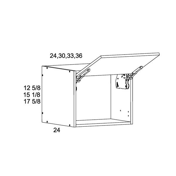 Cabinet diagram — Wall Cabinet - WFD361824-BLUM