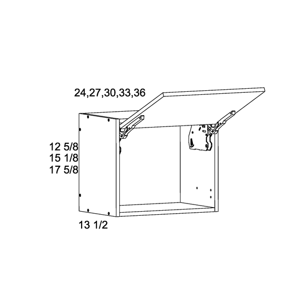 Cabinet diagram — Wall Cabinet - WFD3318-BLUM