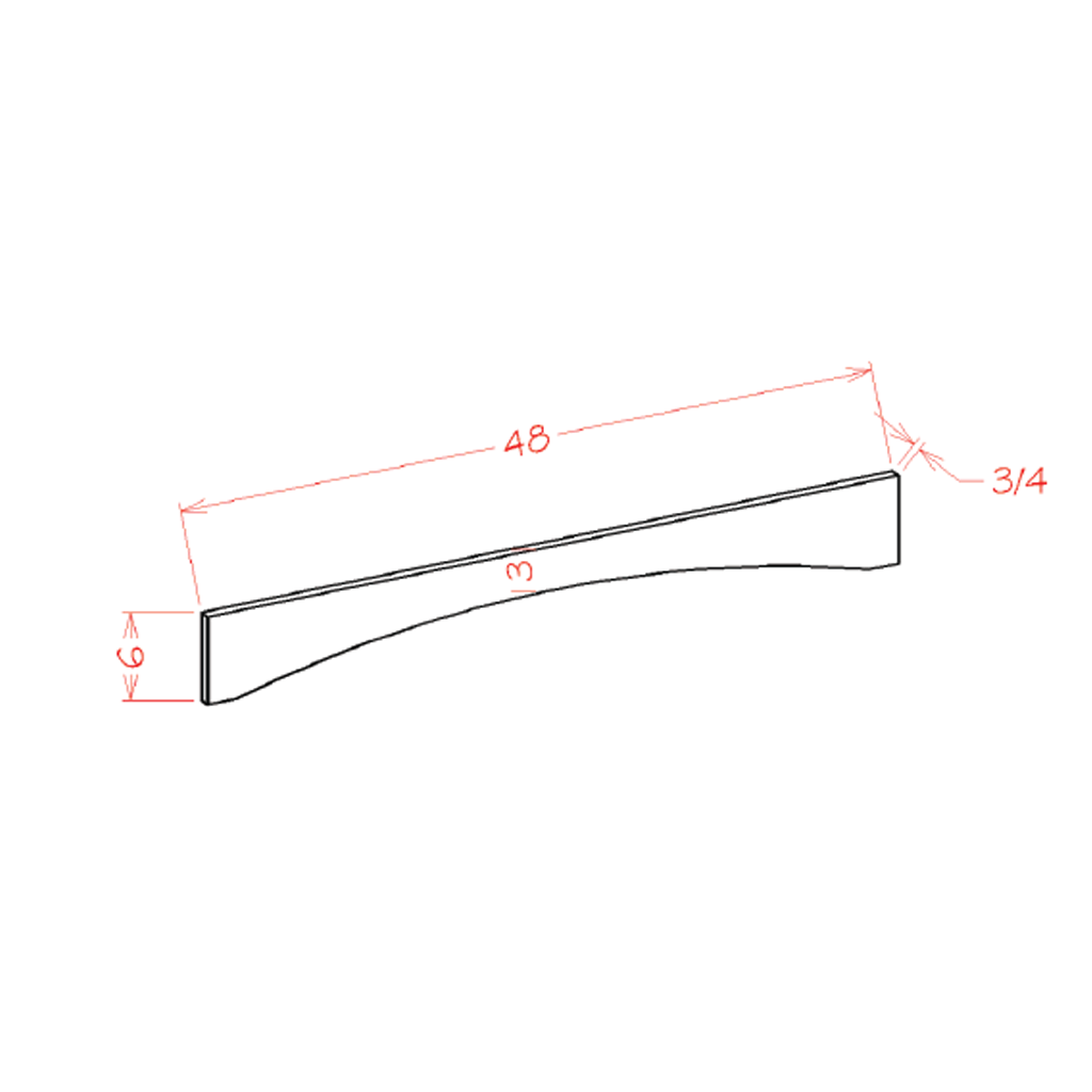 Shaker Valance cabinet diagram, Shaker Dove Dove-VASH48