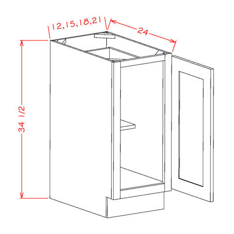 Haven Harbor — Gabinetes base con una puerta de altura completa – HH-B21FH