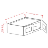 Shaker Sky SS-W361224 representative wall cabinet diagram, 36 W × 12 H × 24 D inches